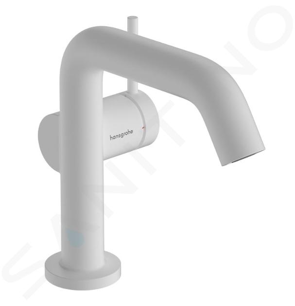 Hansgrohe Tecturis S - Miscelatore da lavabo, con sistema di scarico Push-Open, CoolStart, EcoSmart, bianco opaco 73320700