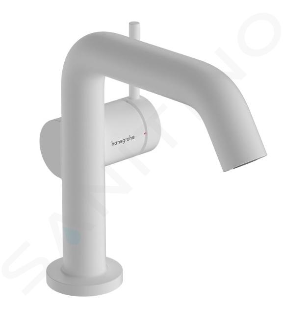 Hansgrohe Tecturis S - Miscelatore da lavabo, con sistema di scarico, CoolStart, EcoSmart, bianco opaco 73323700