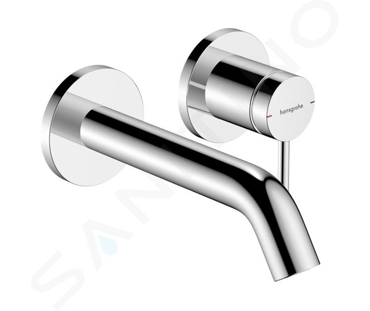 Hansgrohe Tecturis S - Grifo empotrado de lavabo, montaje de 2 orificios, EcoSmart, cromo 73350000