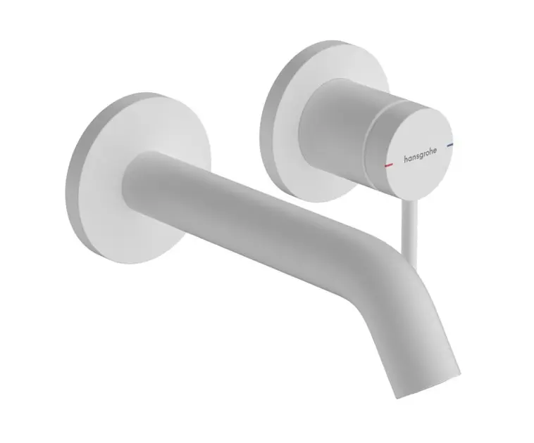 Hansgrohe Tecturis S - Umyvadlová baterie pod omítku, s výpustí, 2-otvorová instalace, EcoSmart, matná bílá 73350700