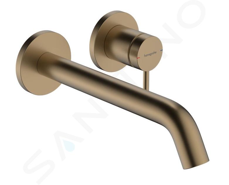 Hansgrohe Tecturis S - Miscelatore ad incasso per lavabo, con sistema di scarico, montaggio a 2 fori, EcoSmart, bronzo spazzolato 73351140