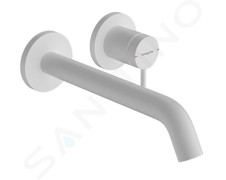 Hansgrohe Tecturis S - Miscelatore ad incasso per lavabo, con sistema di scarico, montaggio a 2 fori, EcoSmart, bianco opaco 73351700