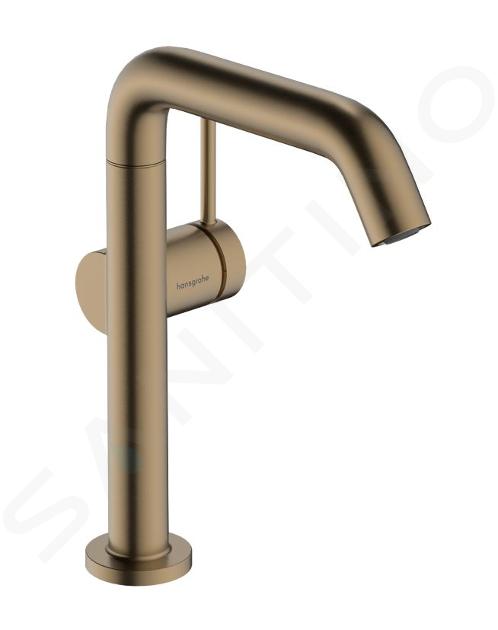 Hansgrohe Tecturis S - Waschtischarmatur mit Push-Open-Ablaufgarnitur, CoolStart, EcoSmart, Bronze gebürstet 73360140