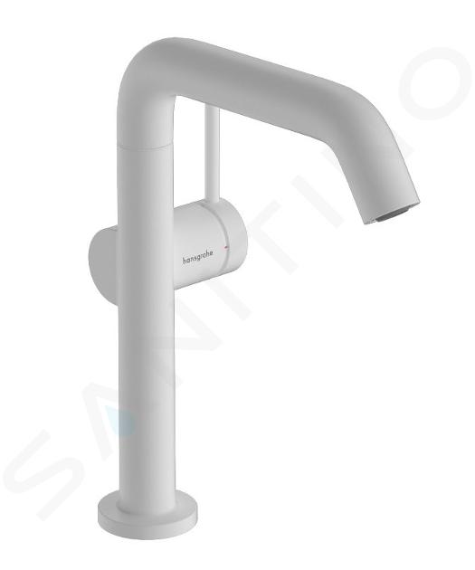 Hansgrohe Tecturis S - Grifo de lavabo, con desagüe Push-Open, CoolStart, EcoSmart, blanco mate 73360700