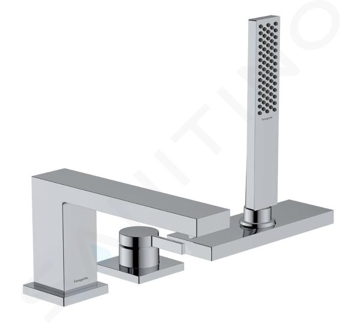 Hansgrohe Tecturis E - Baterie cu montare pe marginea căzii, instalare cu 3 orificii, sBox, crom 73443000