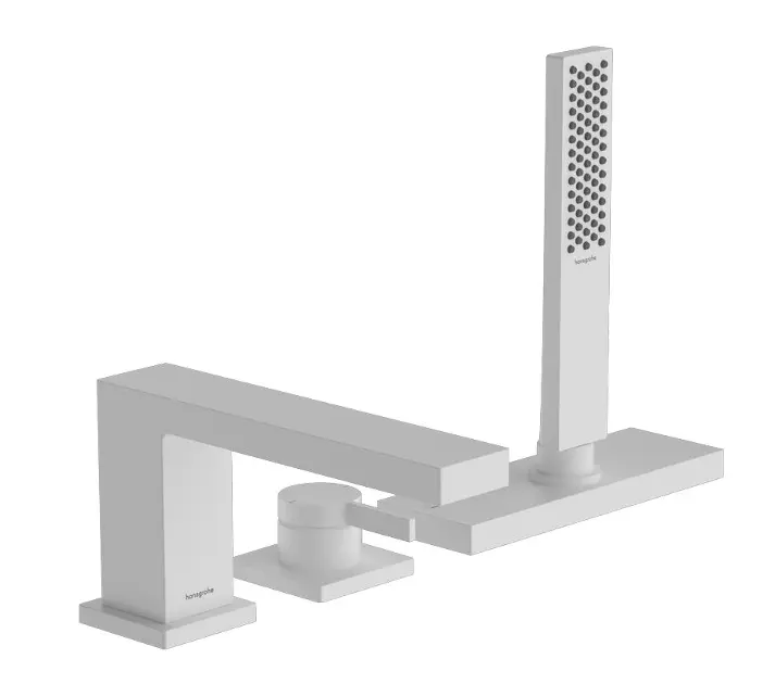 Levně Hansgrohe Tecturis E - Baterie na okraj vany, 3-otvorová instalace, sBox, matná bílá 73443700