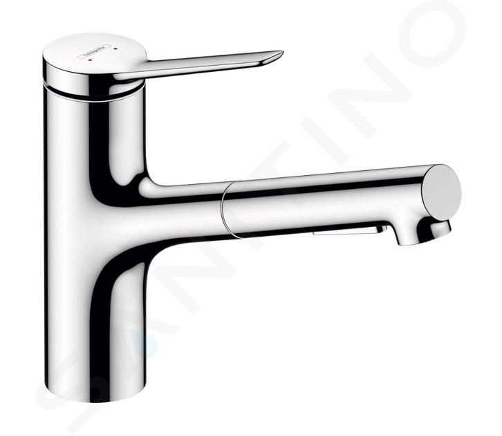 Hansgrohe Zesis M33 - Grifo de fregadero con ducha extraíble, cromo 74820000