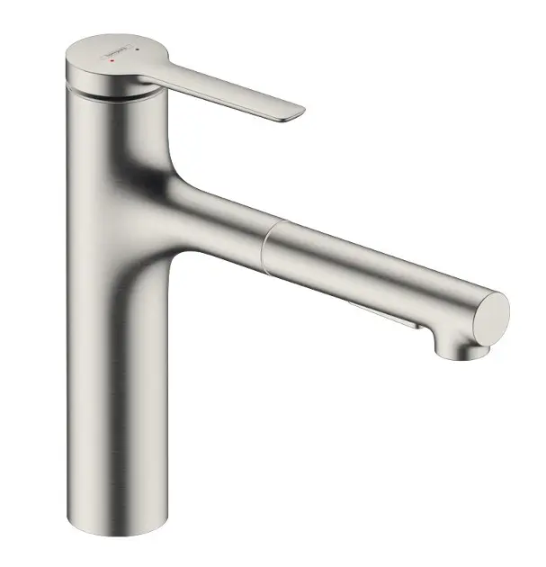 Hansgrohe Zesis M33 - Miscelatore da lavello con doccetta estraibile, simil inox 74822800