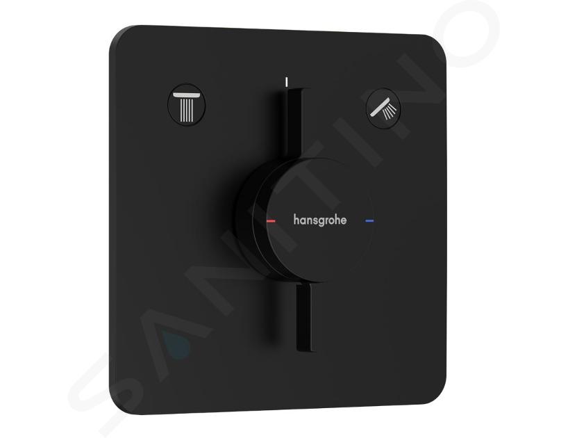 Hansgrohe DuoTurn Q - Grifo empotrado para 2 dispositivos, negro mate 75414670