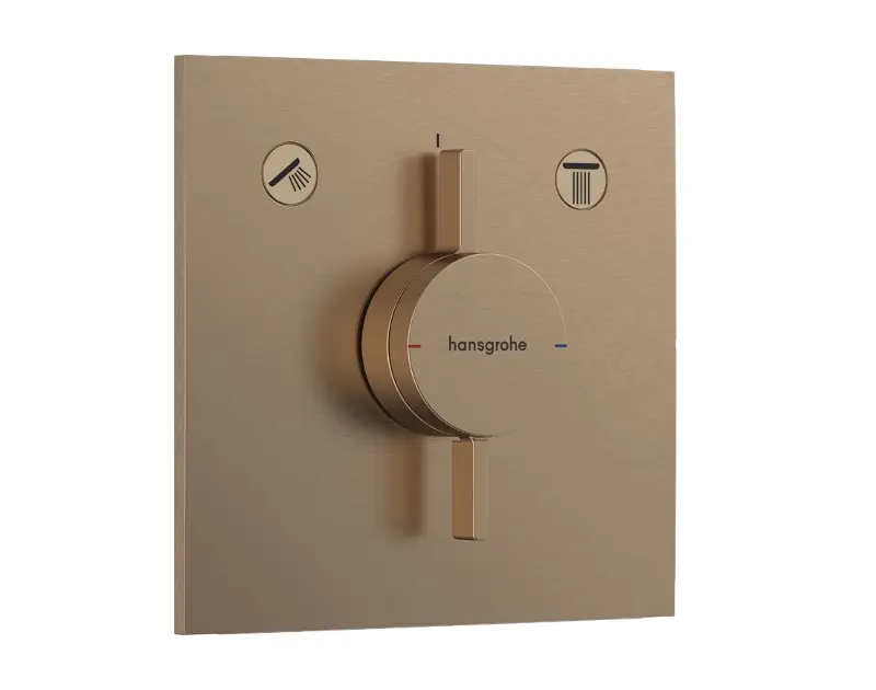 Hansgrohe DuoTurn E - Baterie încastrată pentru 2 consumatori, bronz periat 75417140