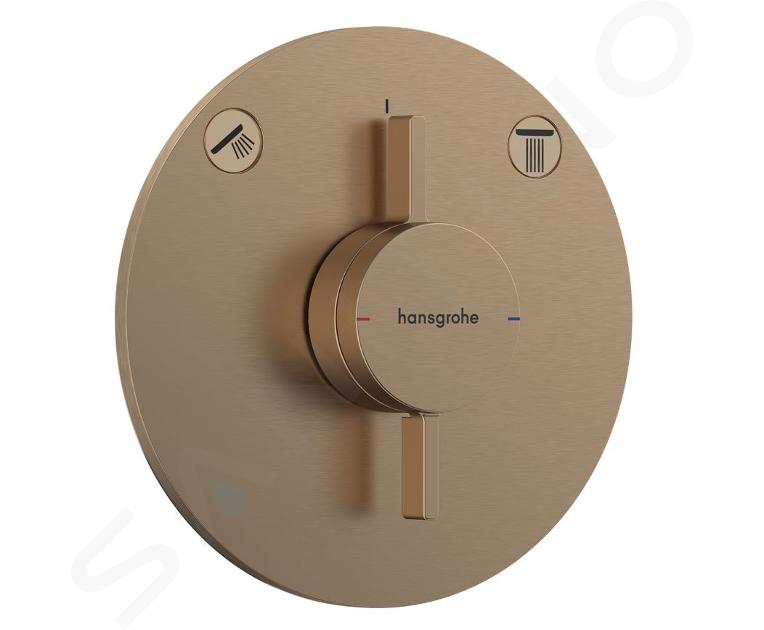 Hansgrohe DuoTurn S - Batéria pod omietku, na 2 spotrebiče, kefovaný bronz 75418140