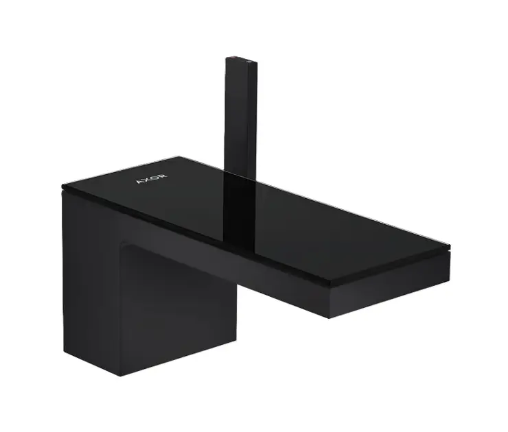 Axor MyEdition - Baterie lavoar cu evacuare Push-Open, negru mat/sticlă neagră 47010670