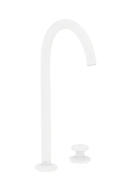 Levně Axor One - Umyvadlová baterie s výpustí Push-Open, 2-otvorová instalace, EcoSmart, matná bílá 48060700