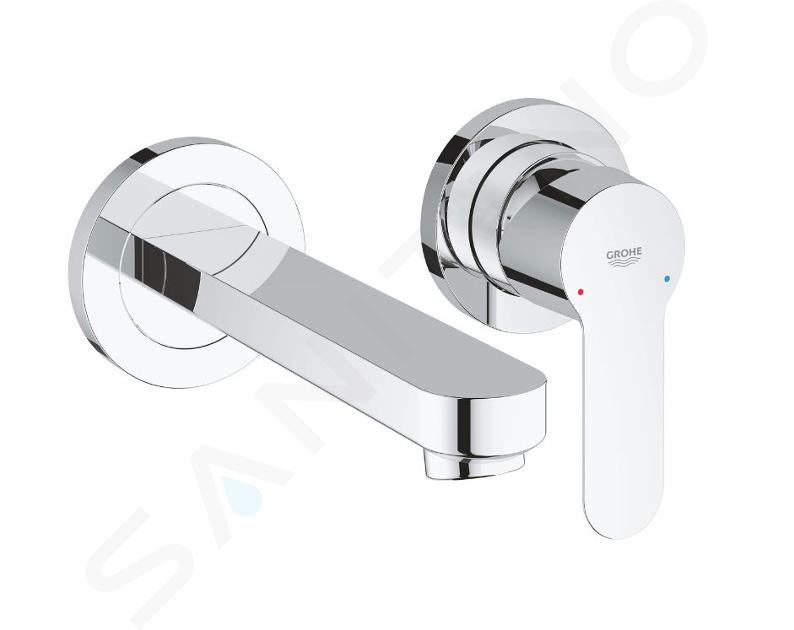 Grohe BauEdge - Umývadlová batéria, 2-otvorová inštalácia, s telesom, chróm 20474000
