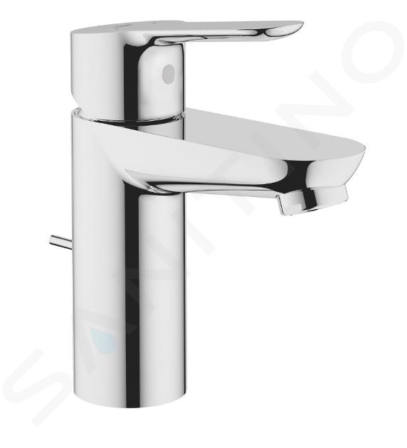 Grohe BauEdge - Bateria umywalkowa, z  kompletem odpływowym, chrom 32819000