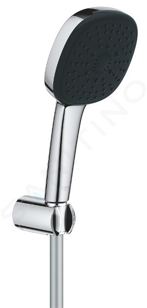 Grohe Vitalio Comfort - Conjunto de alcachofa de ducha, soporte y manguera, 3 chorros, cromo 26176001