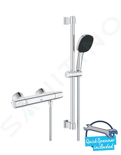 Grohe Precision Trend - Duschset mit Thermostat, 3 Strahlarten, Chrom 34237003