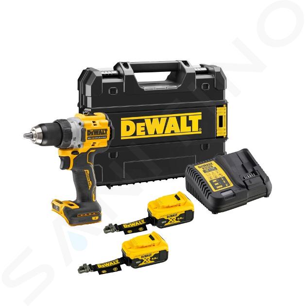 DeWALT Narzędzia - 18V AKU wiertarka, 2x akumulator 5,0 Ah LANYARD READY, ładowarka DCD800P2LRT