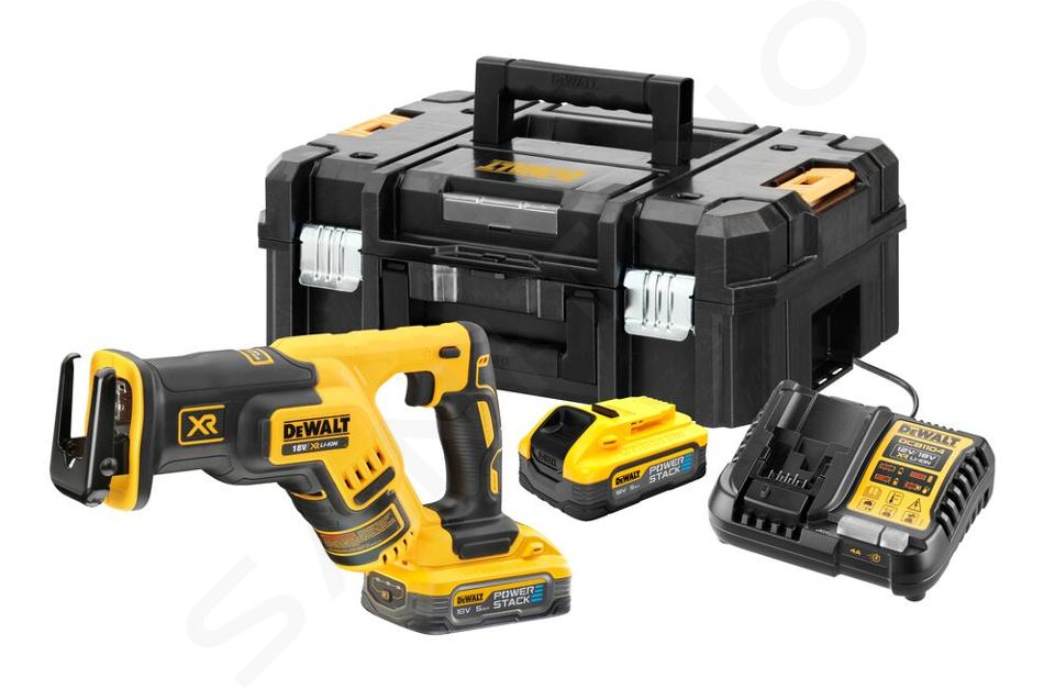 DeWALT Werkzeuge - 18V Akku-Säbelsäge, 2 x 5,0 Ah Akkus DCS367H2T