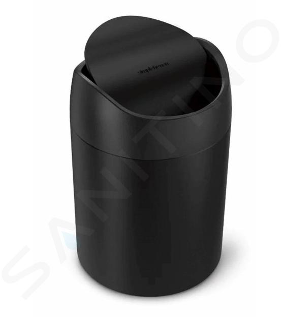 Simplehuman Poubelles - Poubelle de bureau, 1,5 l, noir mat CW2100