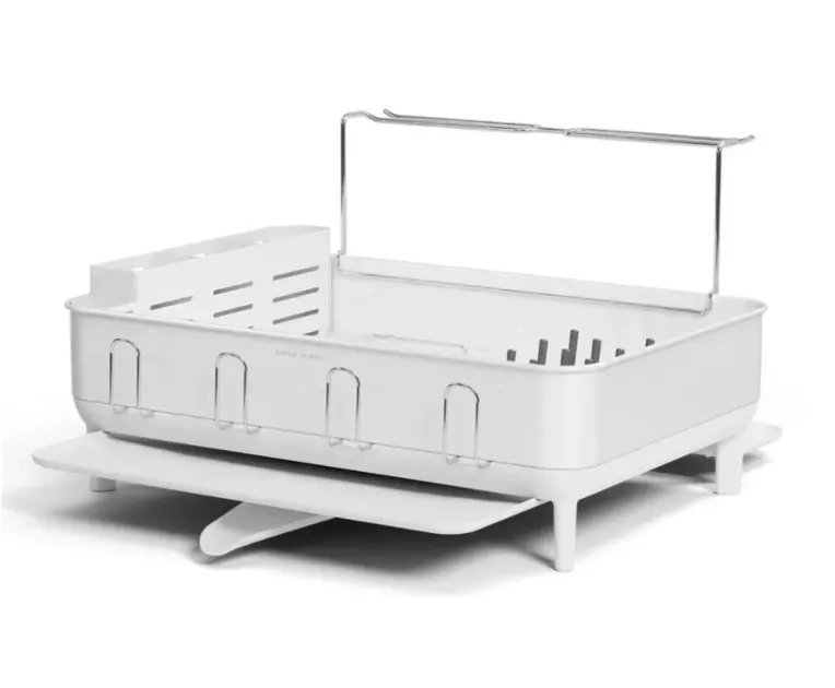 Simplehuman - Odkapávač nádobí, s držákem na skleničky, bílá KT1198