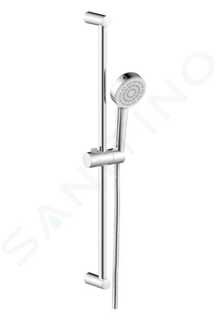 Set de douche (barre + pommeau + flexible) Couleur chrome