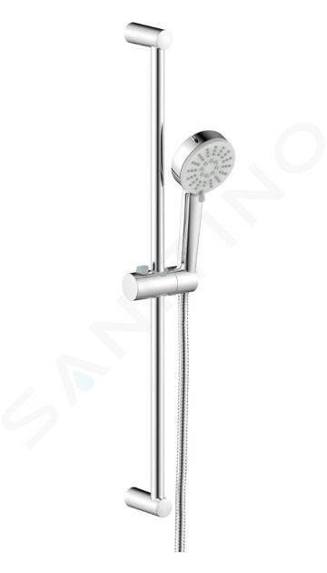 Hansa Basic - Set de pommeau de douche, barre et flexible, 3 jets, chrome 55780133