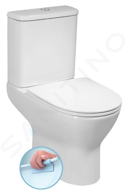 Bruckner Dario - WC combinato, scarico vario, riempimento inferiore, senza bordo, bianco 201.431.4