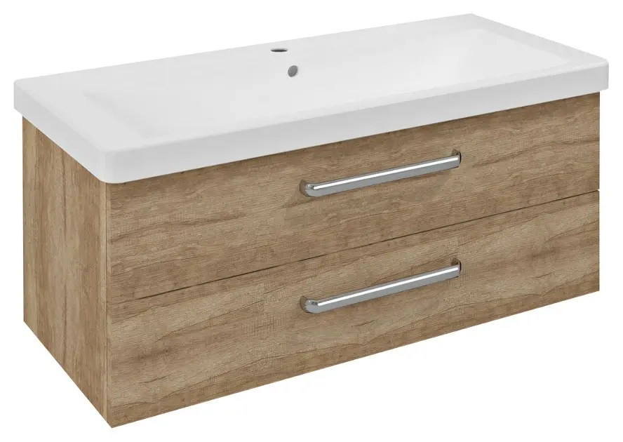 Sapho Theia - Wastafelkast 101x44x44 cm, 2 lades, Alabama-eik TH105-2222