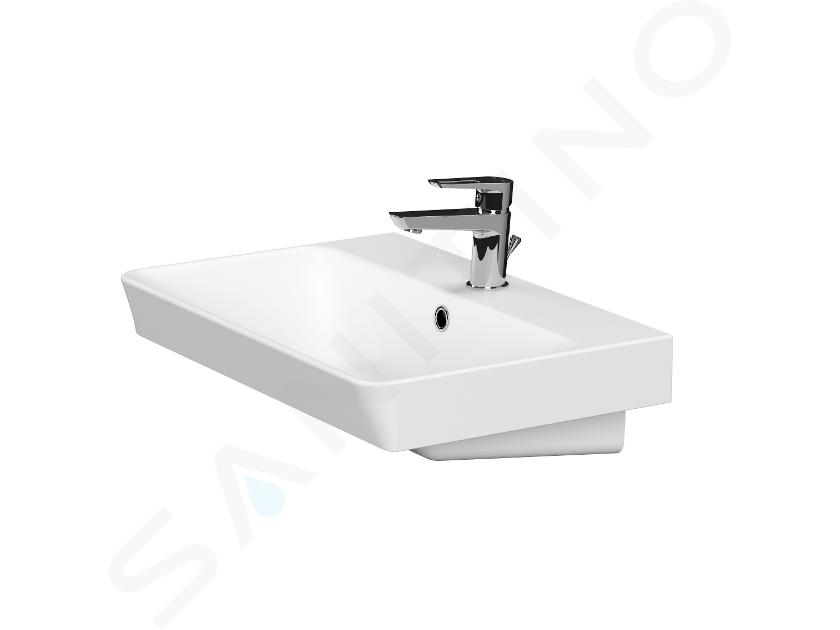 kielle Minor - Lavabo 6x4 cm, con rebosadero, con orificio para grifo, blanco 30621600