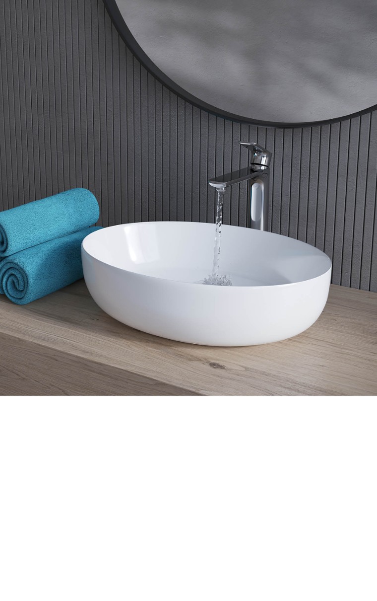 kielle Idolio - Lavabo da appoggio 50x38 cm, bianco 30624500