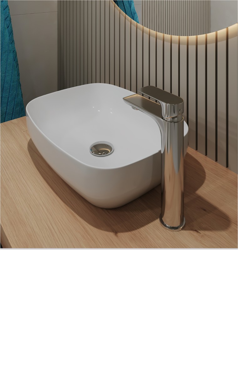 kielle Idolio - Lavabo da appoggio 50x38 cm, bianco 30624510