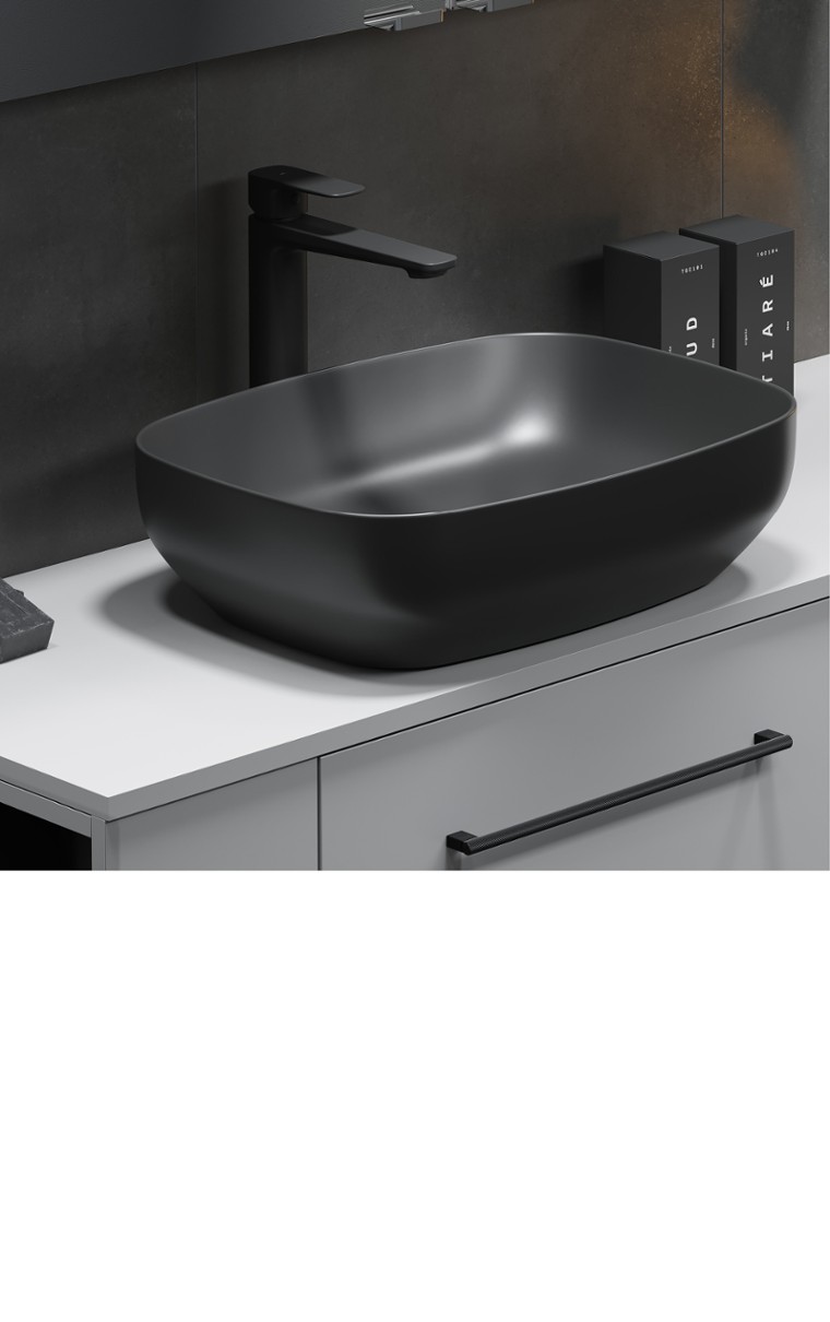 kielle Idolio - Lavabo à poser, 50x38 mm, anthracite 30624514