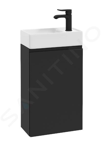 kielle Oudee - Armario con lavabo, 40x68x22 cm, negro mate 50002S44