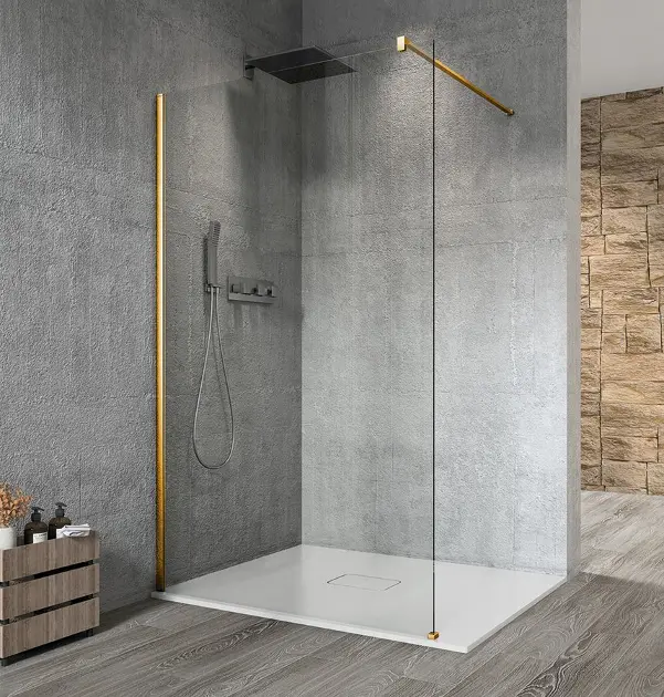 E-shop Gelco Vario - Sprchová zástena, 120x200 cm, číre sklo/matná zlatá GX1212-01