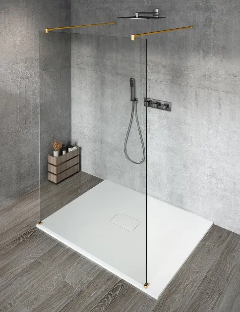 E-shop Gelco Vario - Sprchová zástena, 120x200 cm, číre sklo/matná zlatá GX1212-02