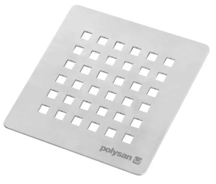 Polysan Flexia - Tapa del sifón, acero inoxidable mate 73245