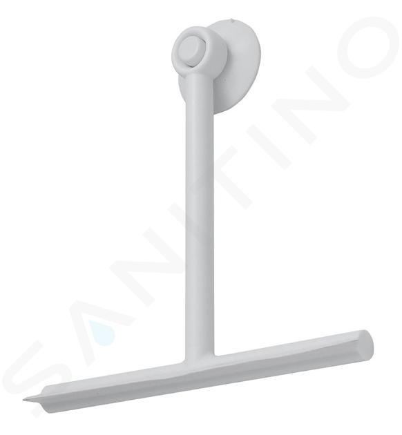 Sapho Accesorios de baño Gedy - Rasqueta de cristal, con ventosa, blanco mate 264102