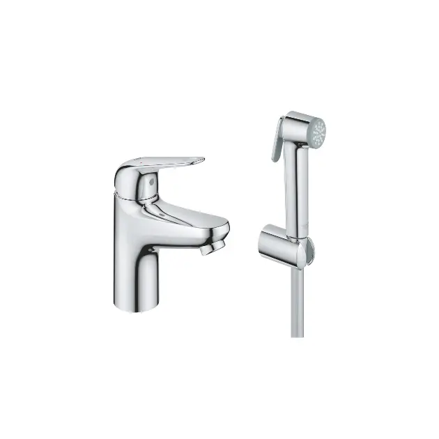 Grohe Euroeco - Baterie lavoar cu duș de bideu, crom 24264001