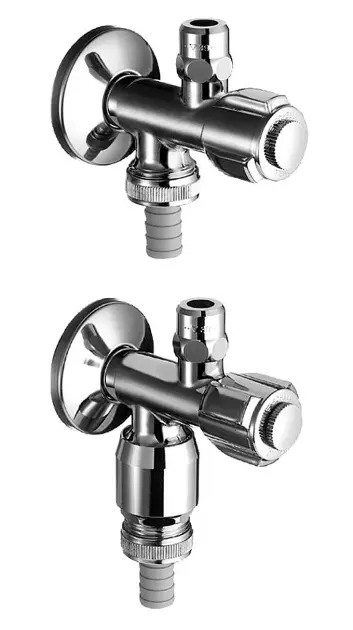 Schell Comfort - Vanne d’équerre à double raccord, chrome 038410699 ...
