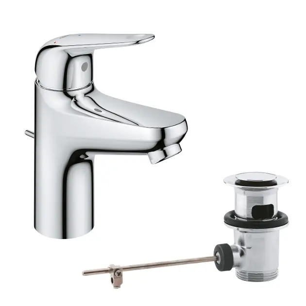 Grohe Swift - Umyvadlová baterie, s výpustí, studený start, chrom 24322001