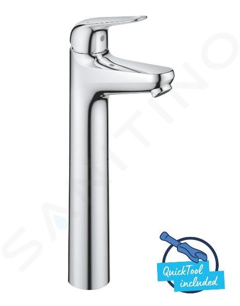 Grohe Swift - Bateria umywalkowa z odpływem Push-Open, chrom 24331001