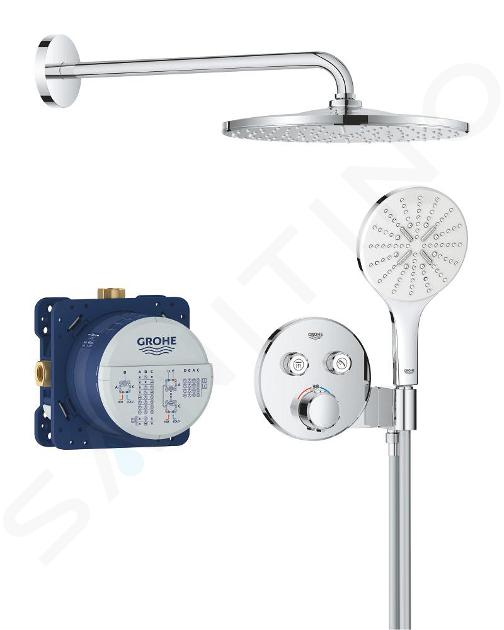 Grohe Precision SmartControl - Sprchový set s termostatom pod omietku, priemer 31 cm, 3 prúdy, chróm 34877000