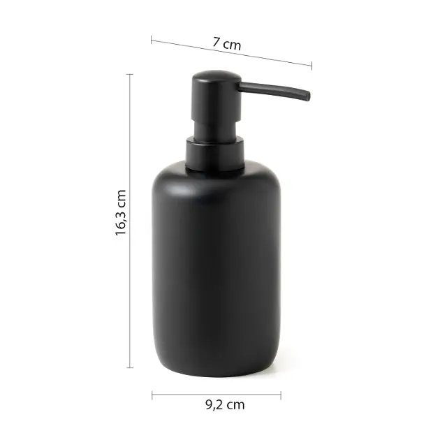 Gedy Brenda Dispenser Sapone In Resina Bianco Opaco - 350 Ml, Design Italiano Per Bagno, 9,2x7x16,3 Cm - copertina