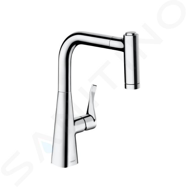 Hansgrohe Metris - Bateria zlewozmywakowa z wyciąganą wylewką, chrom 14834000IIJ1