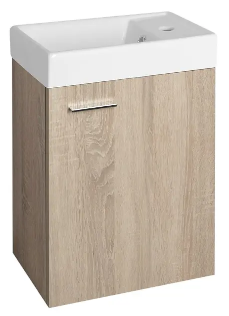 Levně Aqualine Zoja - Skříňka s umývátkem 40x22 cm, dub platin 51049DP-02