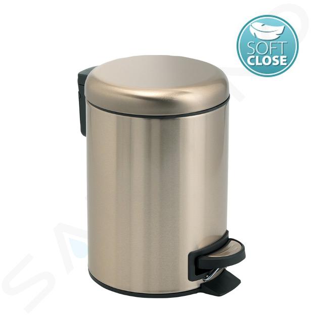 Sapho Accesorios de baño Gedy - Cubo de basura 5 l, Soft Close, oro mate 330987