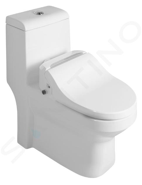 Sapho Sets de WC - Bidé electrónico con cerámica, SoftClose, DualFlush, blanco UB-6635RU-2