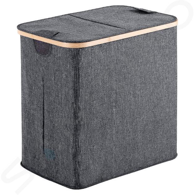 Sapho Accesorios de baño Gedy - Cesto para ropa sucia, 51x34x53 cm, gris/bambú 133808