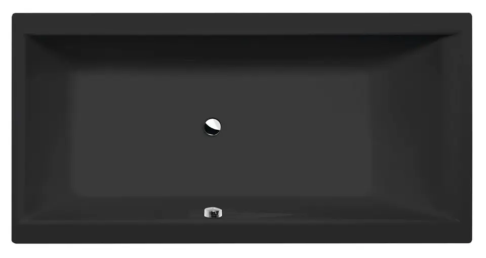 Polysan Cleo - Bañera de 180 x 90 cm, negro mate 13111.21
